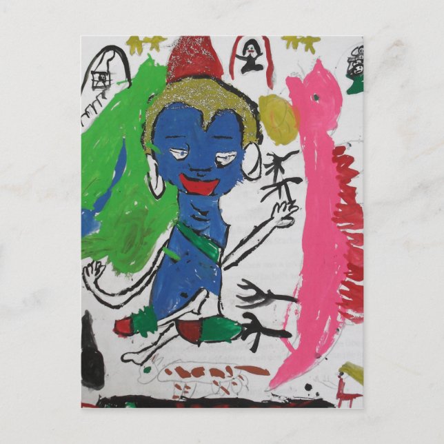 Bouddha de médecine avec carte postale Dragon (Devant)