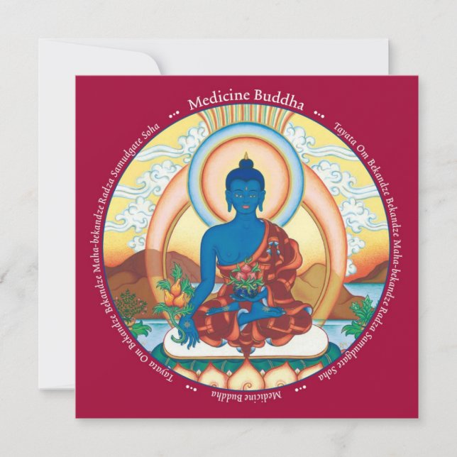 Bouddha de médecine CARD - avec enveloppe (Devant)
