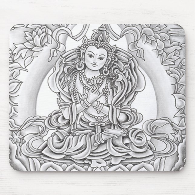 Bouddha de tapis de souris de compassion (Devant)