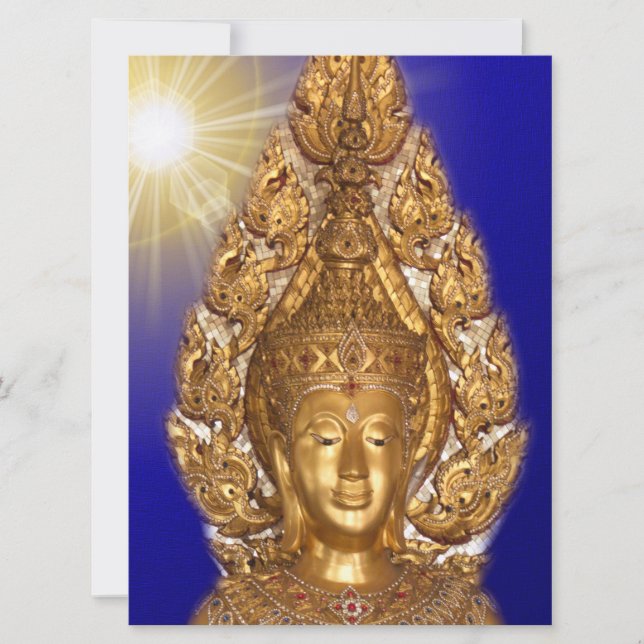 bouddha doré en bleu (Devant)