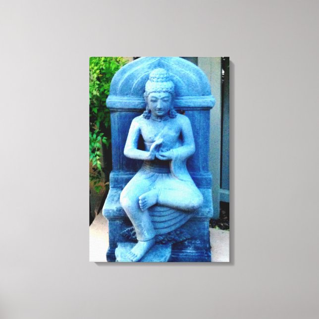 bouddha en pierre bleue toile enveloppée (Recto)