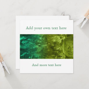 Bouddha en vert et turquoise