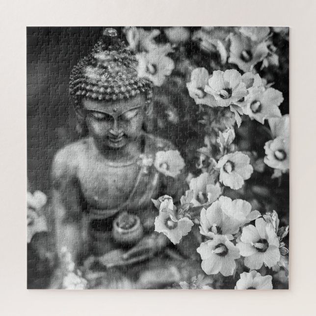 "BOUDDHA ET FLEURS" JIGSAW PUZZLE (Vertical)