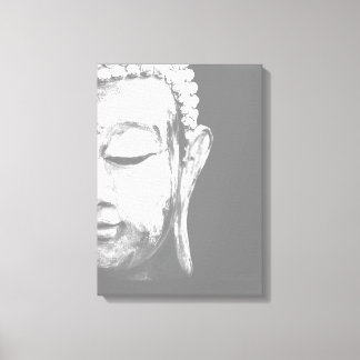 Bouddha Face noir blanc toile Art Imprimer