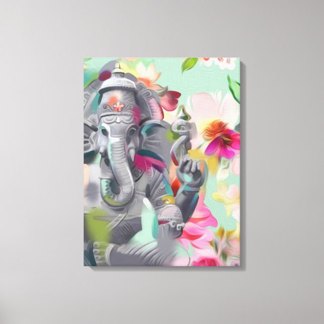 Bouddha Ganesha Art imprimé sur toile (Recto)