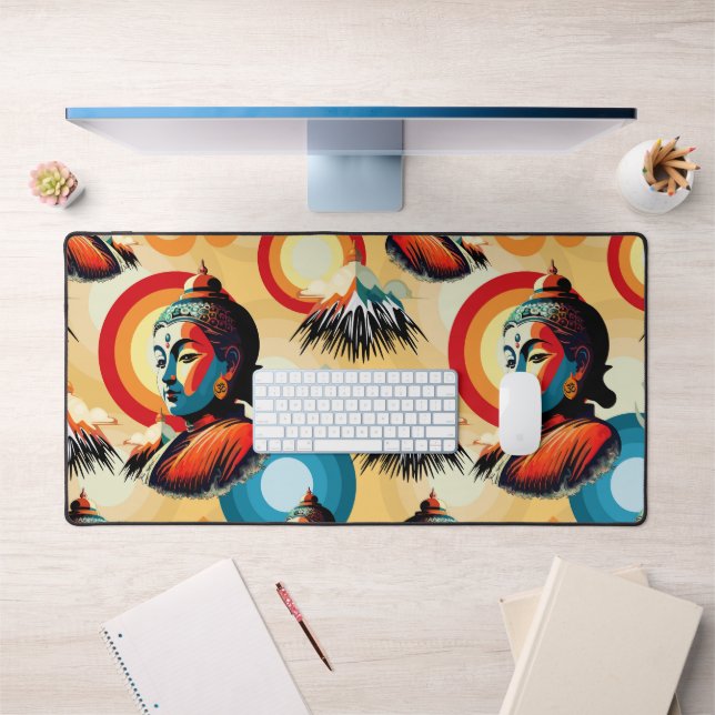 Bouddha Lord Retro Pop Art Portrait (Bureau 1)