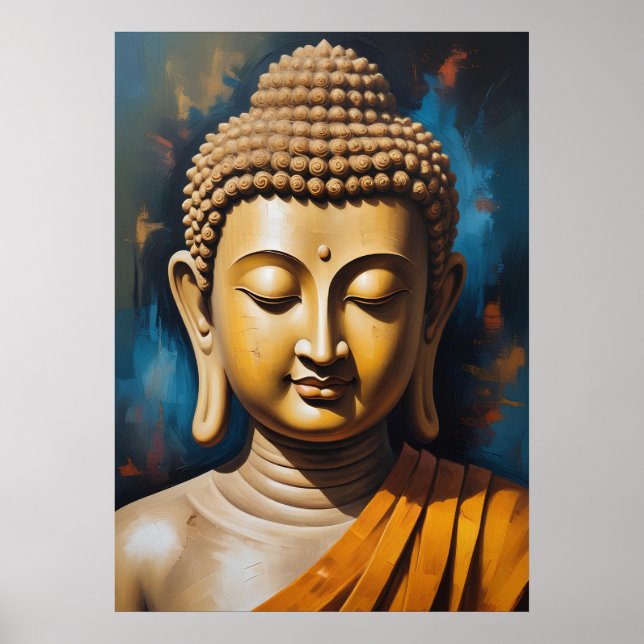 Bouddha Méditorial pacifique | Poster d'art (Devant)