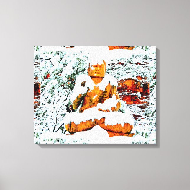 bouddha neige toile enveloppée (Recto)
