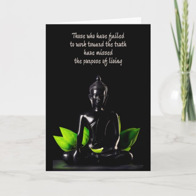 Bouddha Quote 1 carte de voeux personnalisable (Devant)