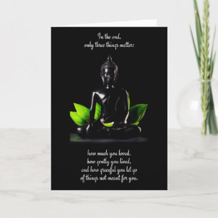 Bouddha Quote 3 carte de voeux personnalisable