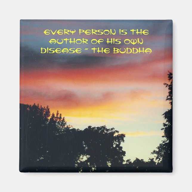 Bouddha : sur la maladie - aimant (Devant)