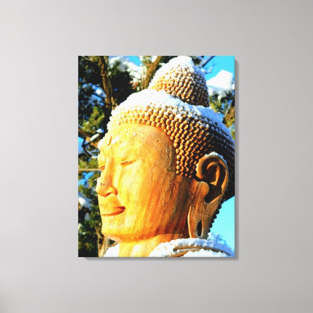 bouddha tête enveloppée toile (Recto)