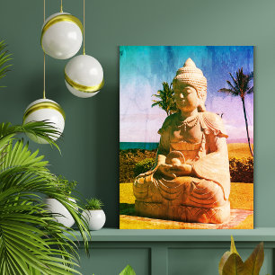 Bouddha Tropical Coloré toile étirée Imprimer