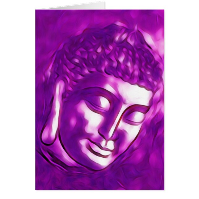 Bouddha violet Art Portrait Bouddhisme Amour spiri (Devant)