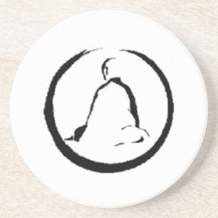 Bouddha zen méditant Dessous de verre de grès