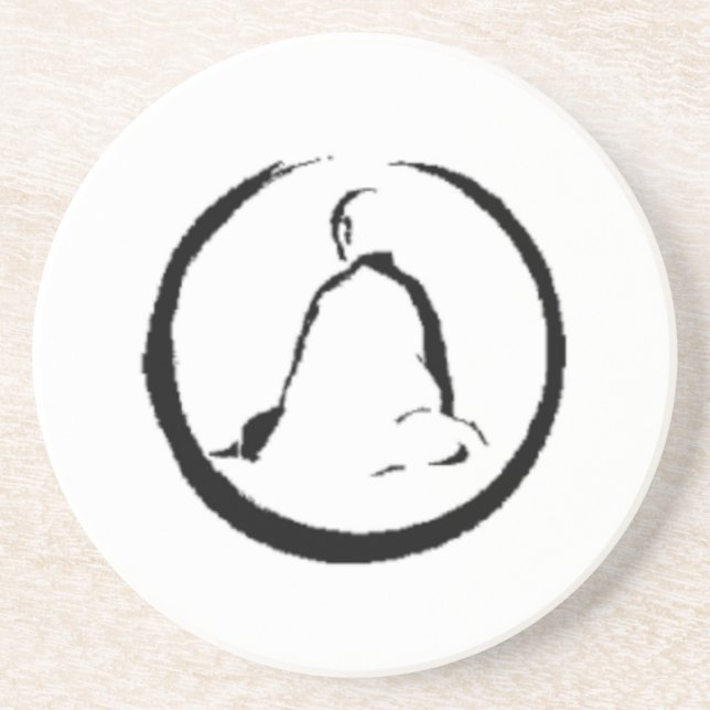 Bouddha zen méditant Dessous de verre de grès (Devant)