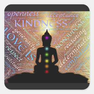 Bouddha Zen Sticker d'amour spirituel des Lumières