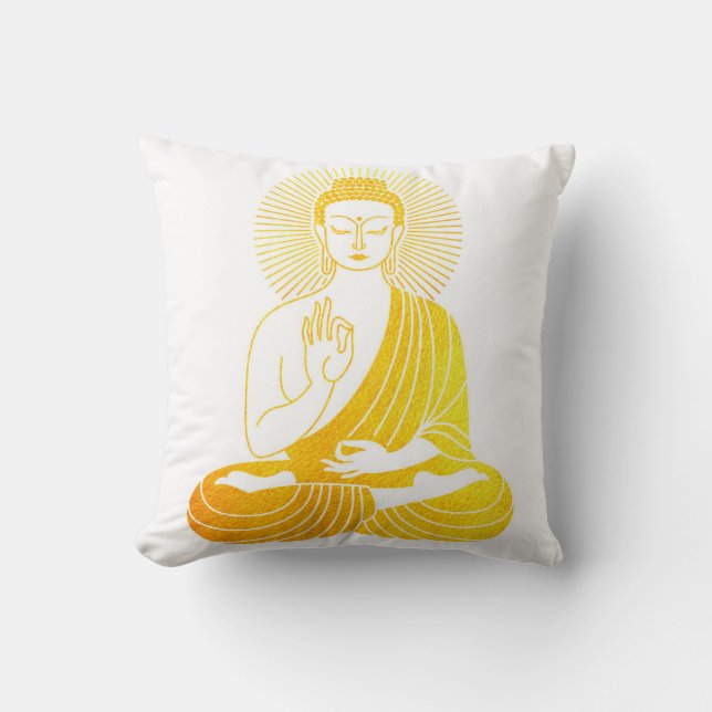 BouddhaToday V4 Coussin de Paix #1.1 - Bouddha au  (Recto)
