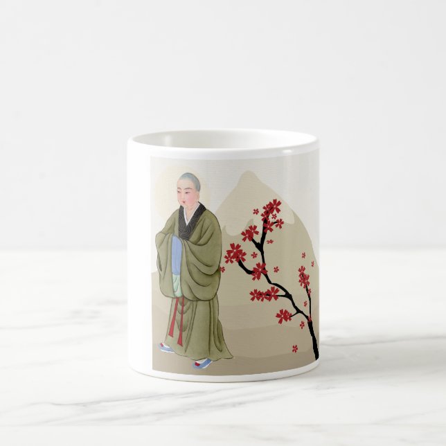 Bouddhiste moine café Mug (Centre)