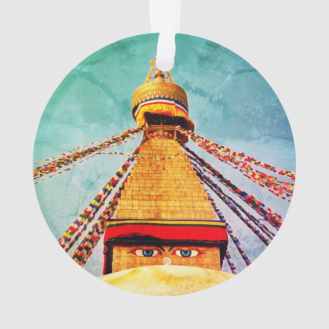 Boudhanath Stupa, Bouddha Eyes, Himalaya, Népal (dos)
