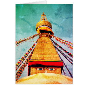 Boudhanath Stupa, Bouddha Eyes, Katmandou, Népal