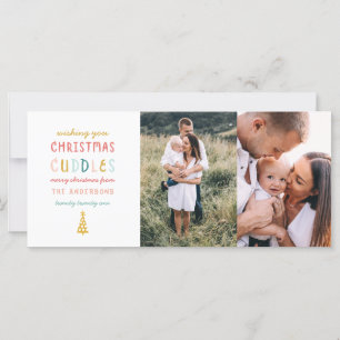 Boudins de Noël deux cartes de vacances de famille