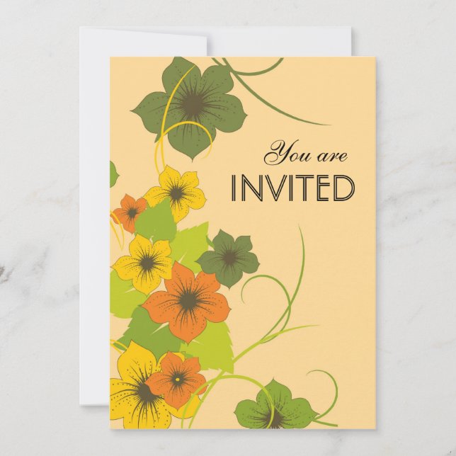 Bouduoir Floral - Invitations de mariage Floral (Devant)