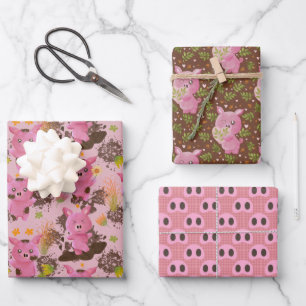 Boue Bath Piggy Snouts Envelopper feuilles de papi