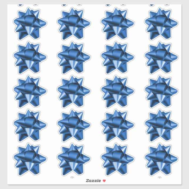 Boue cadeau | Stickers | 20 par feuille | Bleu (Feuille)