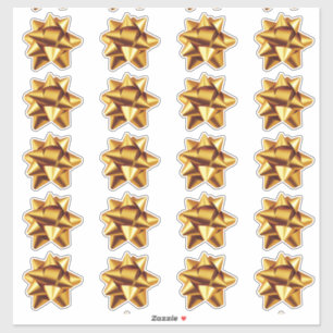 Boue cadeau Stickers 20 par feuille Or