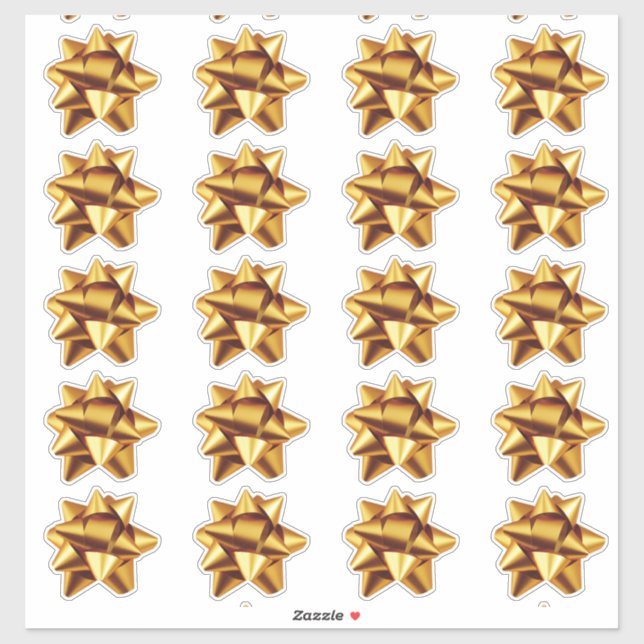 Boue cadeau | Stickers | 20 par feuille | Or (Feuille)