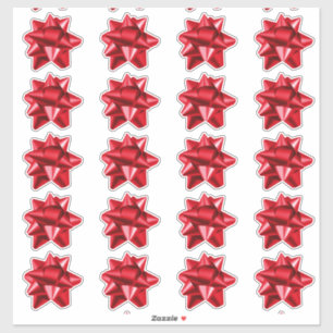 Boue cadeau Stickers 20 par feuille Rouge