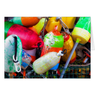 Bouées de homard au port de Bass