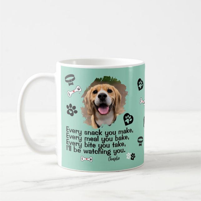 Boug photo visage chien personnalisé - Mug drôle (Gauche)