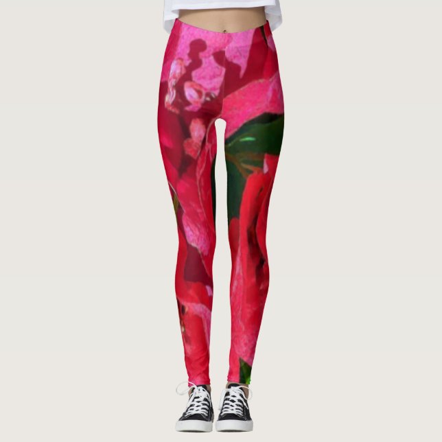 Bougainvillea Closeup Leggings (Devant)
