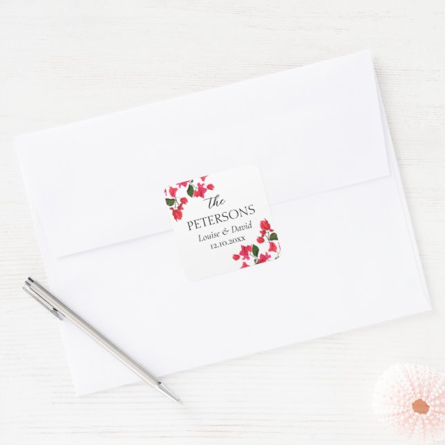 Bougainvillea Mariage Cadeaux & Faveurs Sticker (Enveloppe)