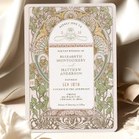 Bougainvillea Mariages Invitations Art Nouveau