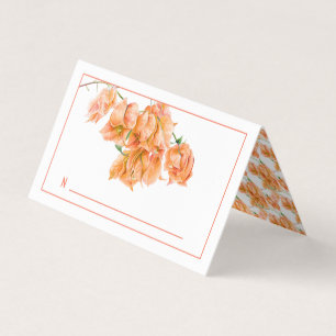 Bougainvillea orange mariage tente carte de place