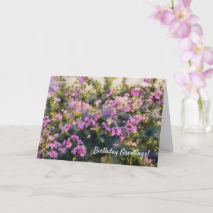 Bougainvilliers aux fleurs violettes Carte d'anniv
