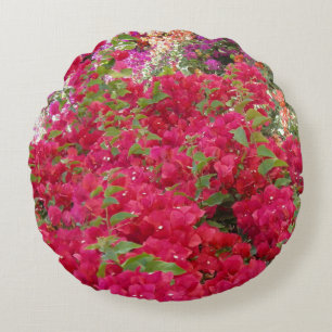 Bougainvilliers colorés Fleurs Coussin ronde