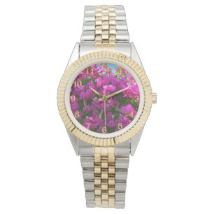 Bougainvilliers en fleurs roses, Montre Unisex