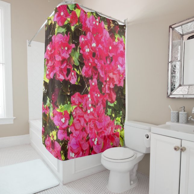 Bougainvilliers fleuris rideau de douche (En situation)