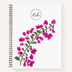 Bougainvilliers roses Carnet Spiral personnalisé