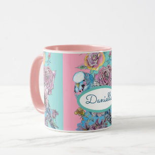 Bouge Buy Bleu Rose Floral Rose Aqua Mug