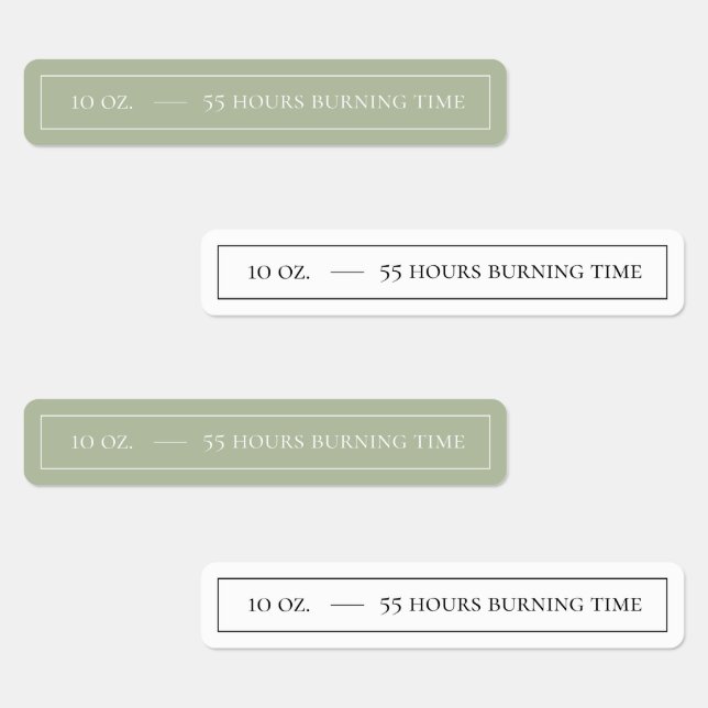 Bougie blanche et Étiquettes de phoque étanche (Groupe)