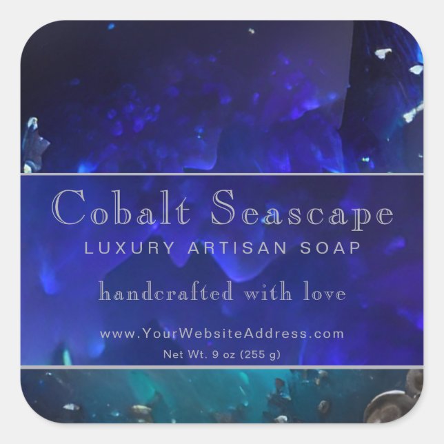 Bougie Bleue Étiquette de produit de sauce chaude  (Devant)