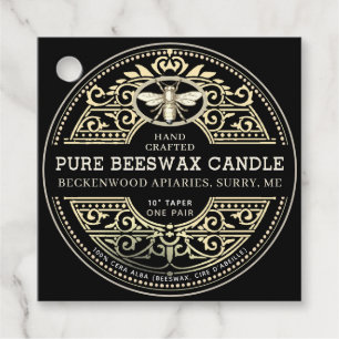 Bougie de cire d'abeille Heraldic Étiquette de pro