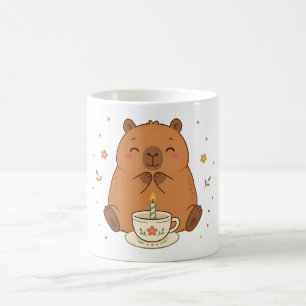 Bougie de joyeux anniversaire Capybara Mignon Mug 