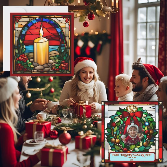 Bougie de Noël dorée Faux vitrail (Créateur téléchargé)