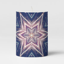 Bougie de pilier 3" x 4" Feux d'artifice Patriotiq